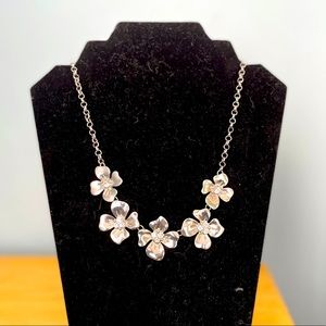 Silver Floral Statement Necklace—BANANA REPUBLIC